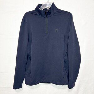 Tommy John Go Anywhere Collection Pullover 1/4 Zip Pockets Navy Men’s Sz S